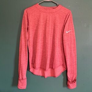 Nike Orange and Pink Relaxed Long Sleeve Hoodie